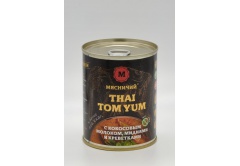 Суп Том Ям ноу спайси с креветками и кальмаром 330 г. ж.б.				